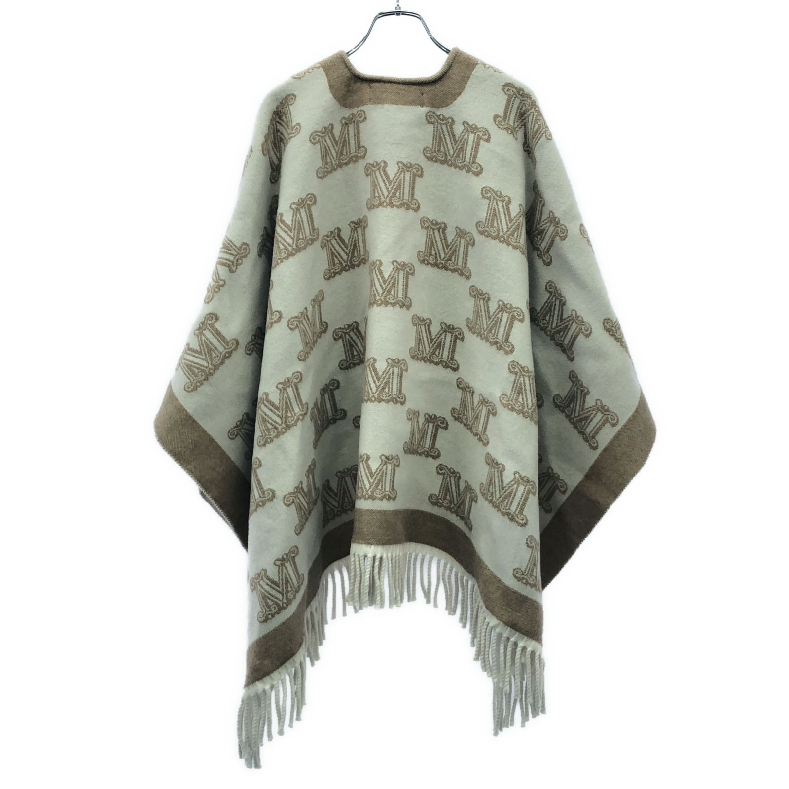 MAX MARA マックスマーラ ケープポンチョ ピンブローチ付 ポンチョ