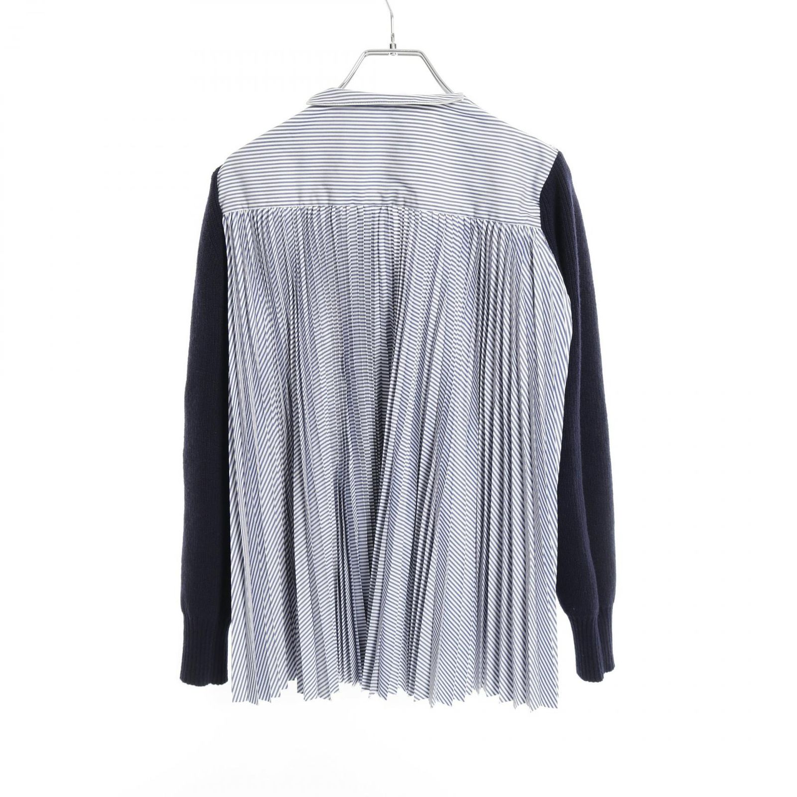 Sacai サカイ ストライププリーツシャツ カーディガン