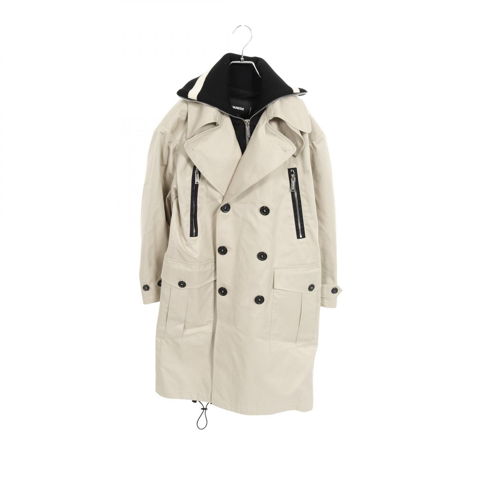 DSQUARED2 ディースクエアード Hybrid Stretch Cotton Trench トレンチコート