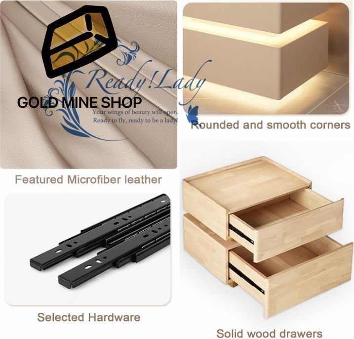 おしゃれ 隠し金庫付きスマートナイトスタンド