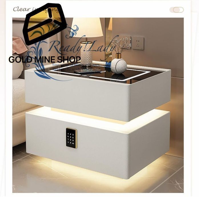 スマートベッドサイドテーブル ベッドサイドデスクキャビネット収納