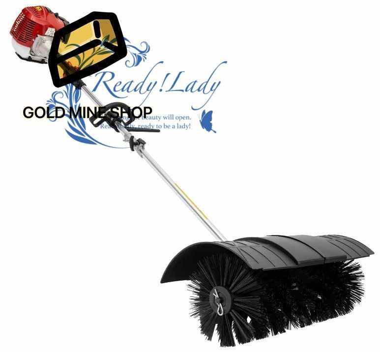 52cc 2.3HP ガスパワースイーパー 1700W ポータブル手持ちほうきスイーパー ガスパワー ガーデン ドライブウェイ スイーパー 空冷モーター 人工芝 現場 農場の掃除に パワースノースウィープほうき