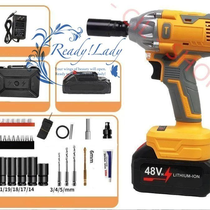 電動インパクトレンチ 750N.m 多点セ ット ー1台4役タイヤ交換 バッテリー併用電動ドリルドライバー セット 電池1本 マキタバッテリー対応