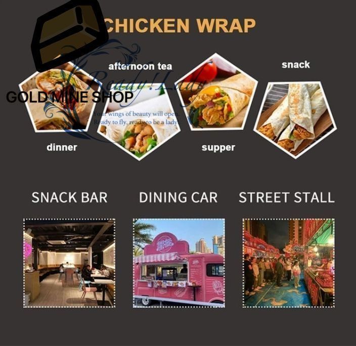 3000W 業務用チキンロールメーカー 5穴電気ステンレススチールタコスメーカー 防水ノンスティック機能 50-300℃の温度制御と5分のタイミング スナックバー レストラン 路面店用 MARWIL-DEMENAGEMENTS_CH