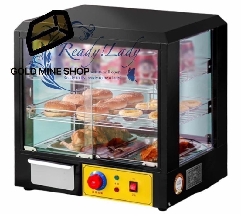 2段カウンタートップフードウォーマー 業務用3 D加熱ピザペストリーウォーマー 温度ノブディスプレイ付き キッチン家電