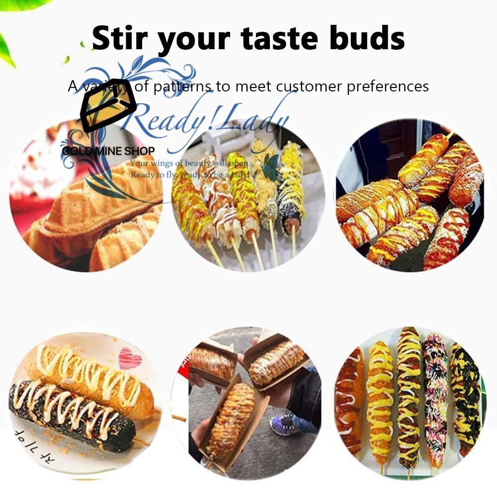 4ピースクリスピーホットドッグトウモロコシの形ワッフルスティック機 スティック