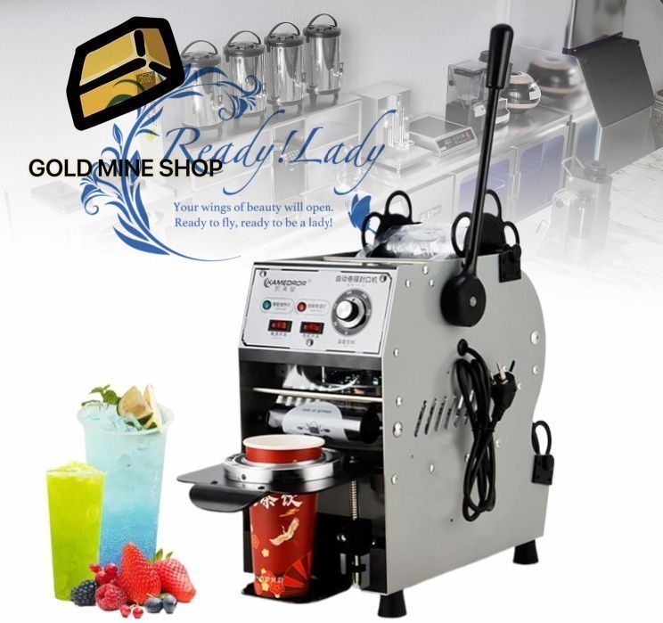 315 W 業務用カップシール機 直径88 89 90 95 mmのカップをシール デュアルインジケータライト付き5 220℃調節 な温度 タピオカティー コーヒー ジュースなど用の電動シーラー