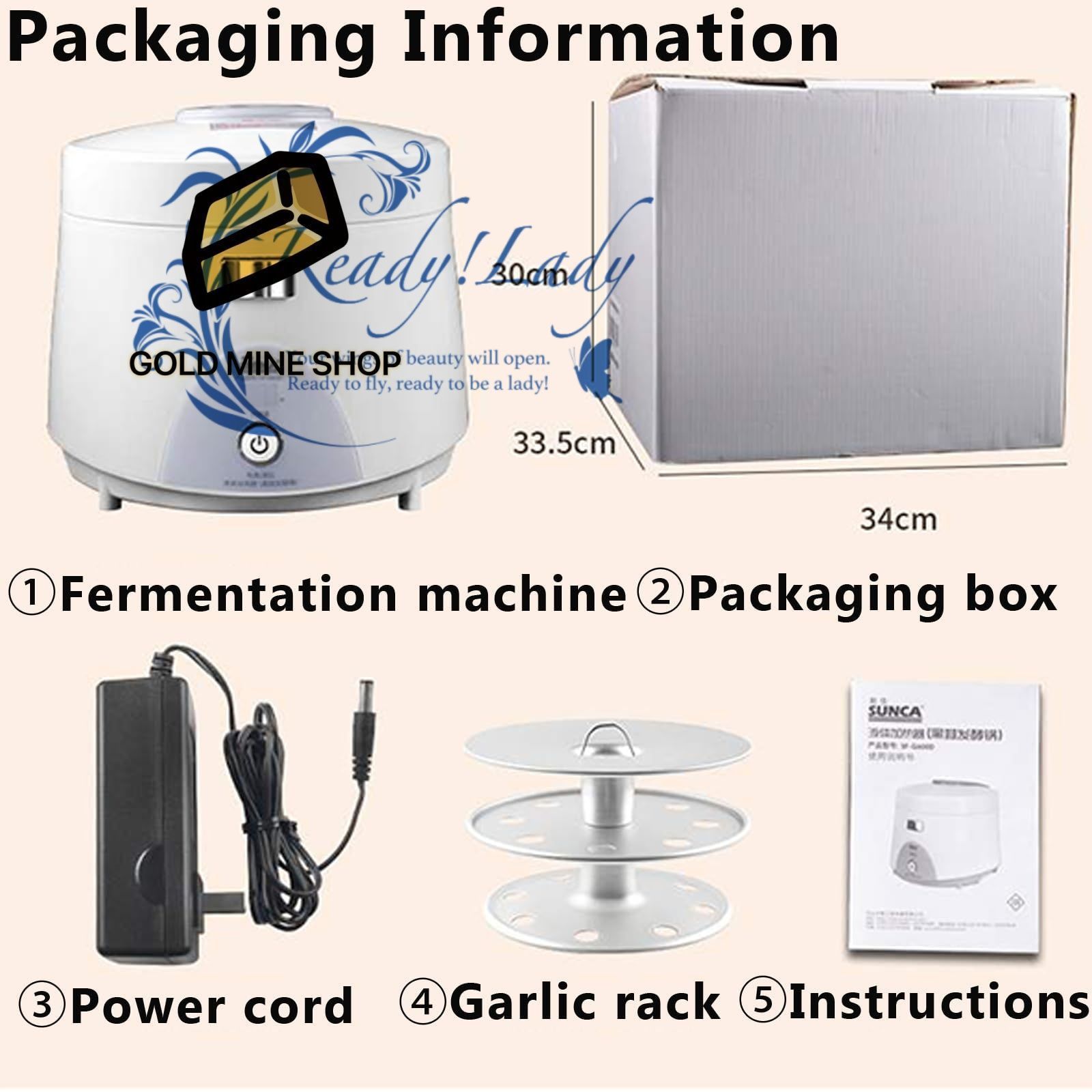 5L黒ニンニク発酵器電気ニンニクスマート発酵機自動ZymolossZymosisポット納豆ヨーグルトメーカー