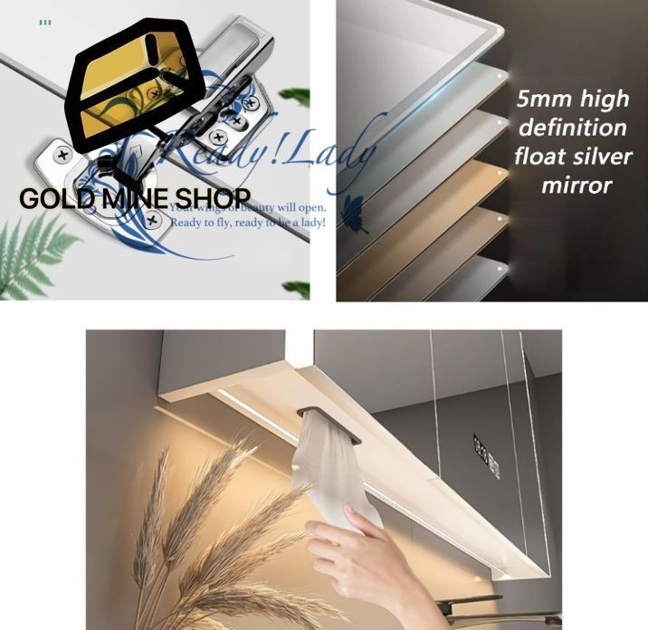 照明付き ミラーキャビネットLEDライト付き