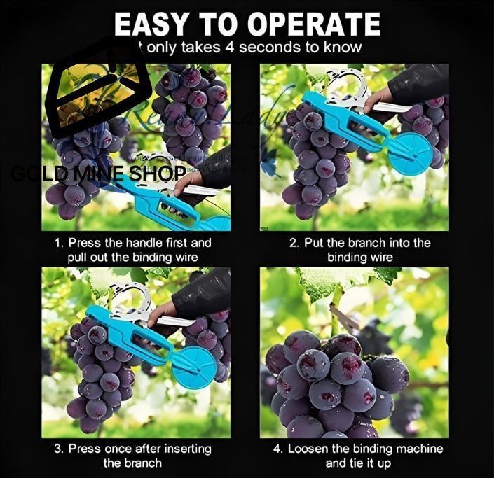 ポータブル木の枝結束機 電動植物結束機 庭の接ぎ木ツール 植物結束ペンチ 最大直径50 mm 庭の野菜 キュウリ トマトの結束用