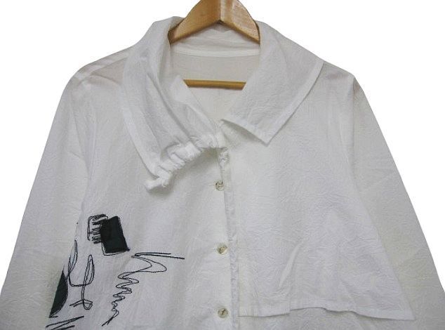 慈雨 ジウ JIU センソユニコ 長袖シャツジャケット 刺繍 シワ加工 白 Lサイズ40 春秋用 管理番号L29459SSS26-251103-1K 990