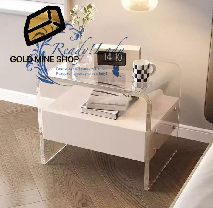 メサス デ ノーチェ パラ ドルミトリオ モダンでクリエイティブな透明アクリルベッドサイドテーブル寝室シンプルな収納キャビネットベッドサイドテーブル収納キャビネット 引き出し付きベッドサイドテーブル|ナイトスタンド