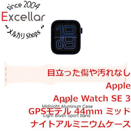 bn 17 Apple Watch SE 3 44mm MEP34J A ミッドナイトアルミニウムケース ライトブラッシュスポーツバンド M L