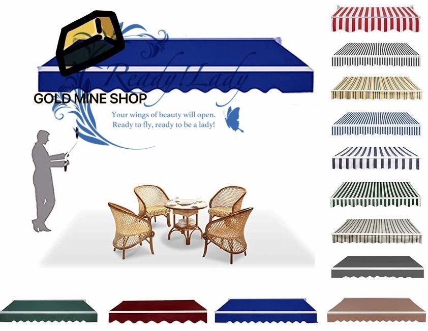 日除け シェード 大型 4 1.5m 防水 オーニング 巻き上げ式ベランダ 日よけパティオオーニング オーニングテント 伸縮式 手動オーニングテント園芸用品 ウオーニングガーデンサンシェードシ ハンドクランク長さ調節