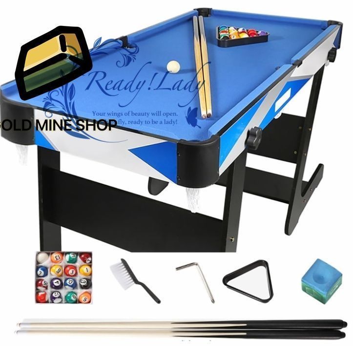 ビリヤード台 折りたたみ式 ビリヤードテーブル ビリヤード台家庭用 ボール付き 環境に優しい板を厚くする 堅牢なボールポケット 耐久性が高い 立ち上がる便利な収納 おもちゃ キャンプ 屋内クールなゲーム 男の子と女の子の プレゼント128 64 75 cm