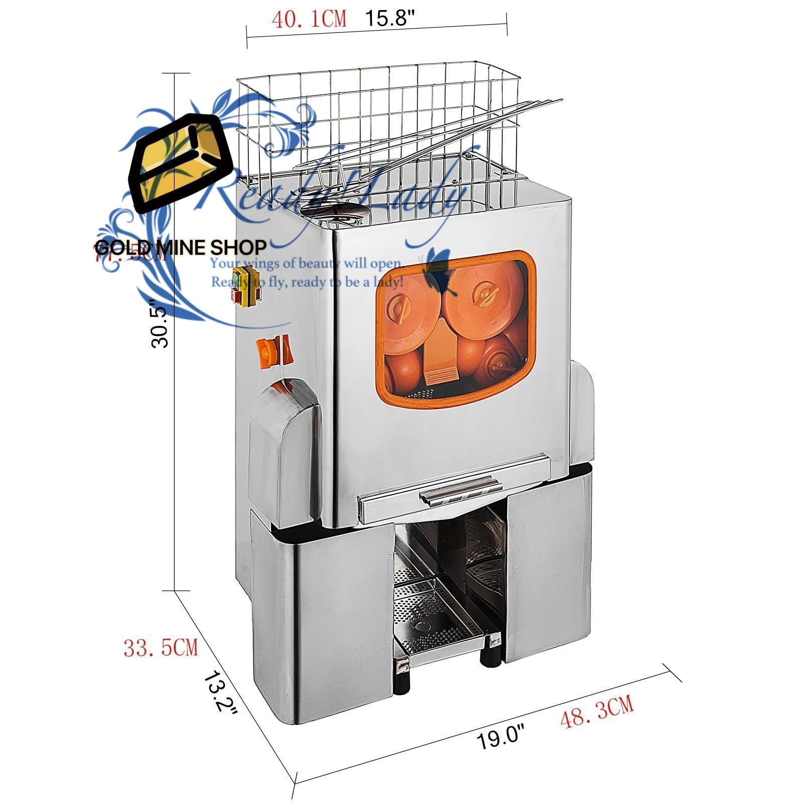 業務用オレンジジューサーマシン 120W自動レモンプレスマシン