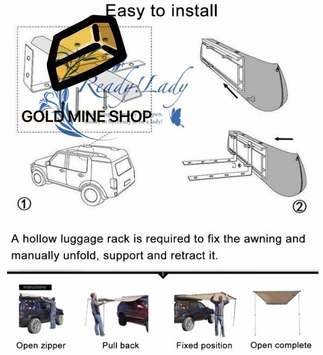 ブラックアルミニウム屋上引き出し格納式日よけサイドオーニング