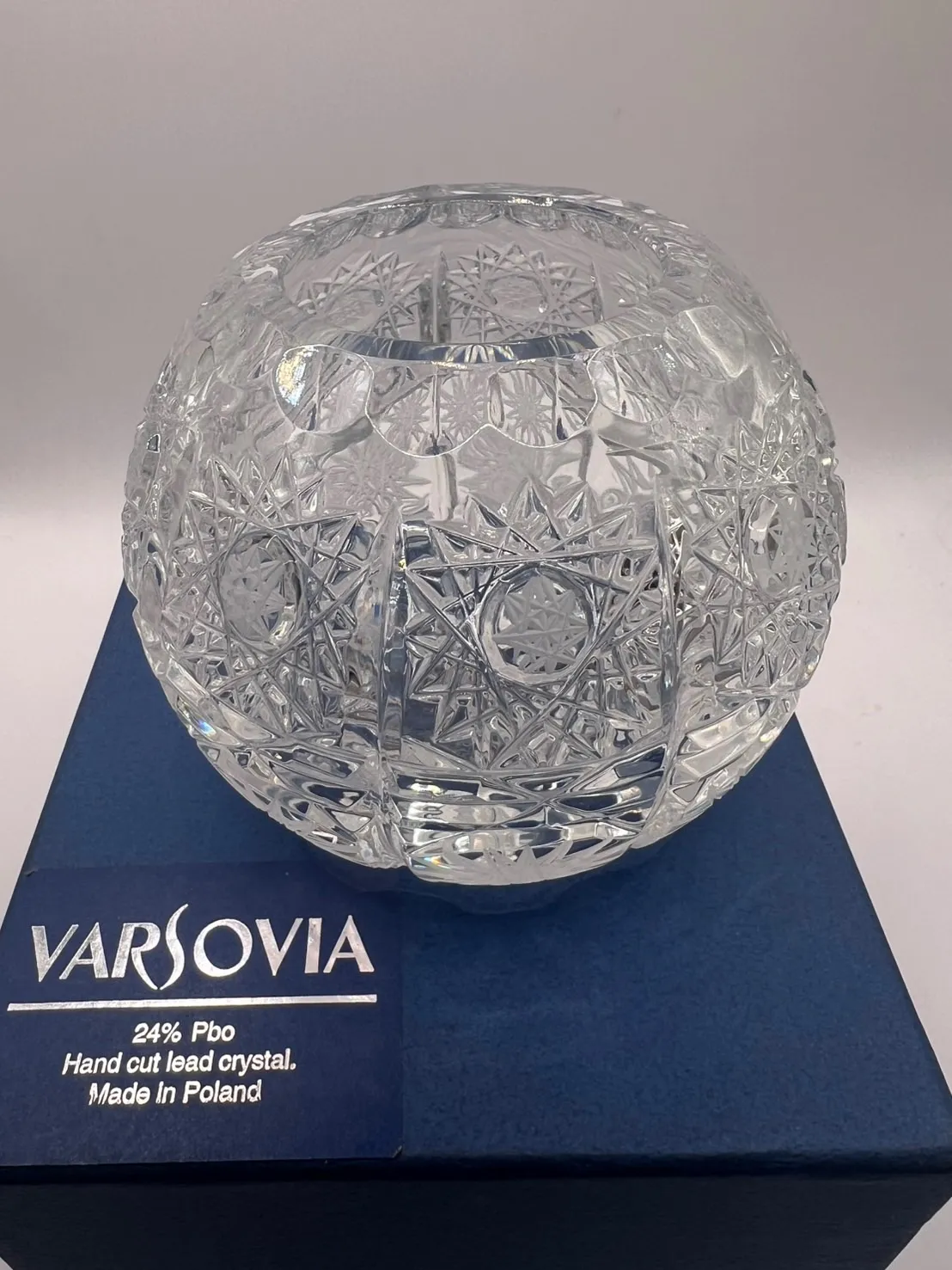 1743 VARSOVIA ポーランドからの上質なクリスタル 花瓶グラス 1743