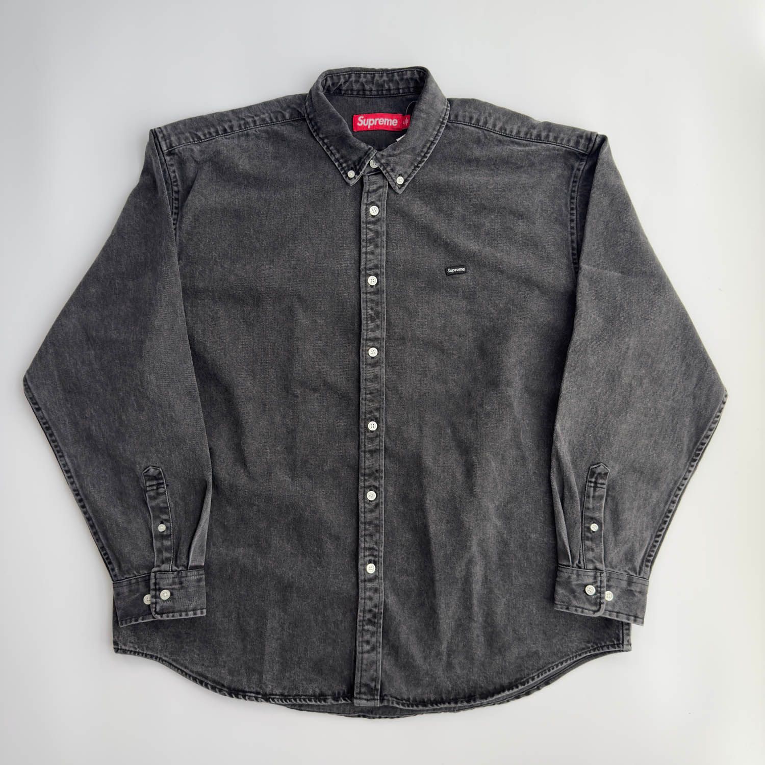 Supreme シュプリーム スモールボックスロゴ デニム シャツ 長袖 サイズL 古着