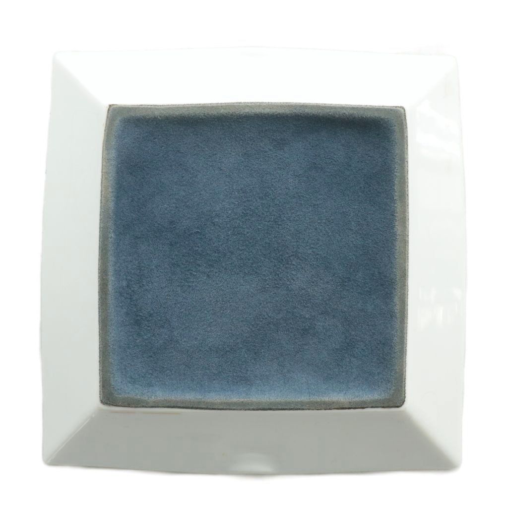 エルメス HERMES 灰皿 アッシュトレイ 喫煙具 シェーヌダンクル チェーン スクエア ロゴ 白 ホワイト 青 ブルー XZ OH GY 18