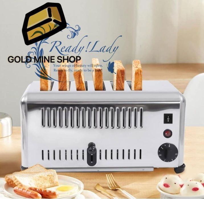 3240W業務用トースター 6枚切りステンレス製パン焼き機