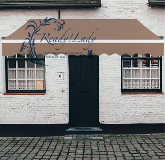 オーニングテント 2.5m ベランダ シェード オーニング 手動ひさし 屋根 後付けオーニング 巻き上げオーニング日除け シェードガゼボ ベランダDIY 窓の日よけハンドクランク