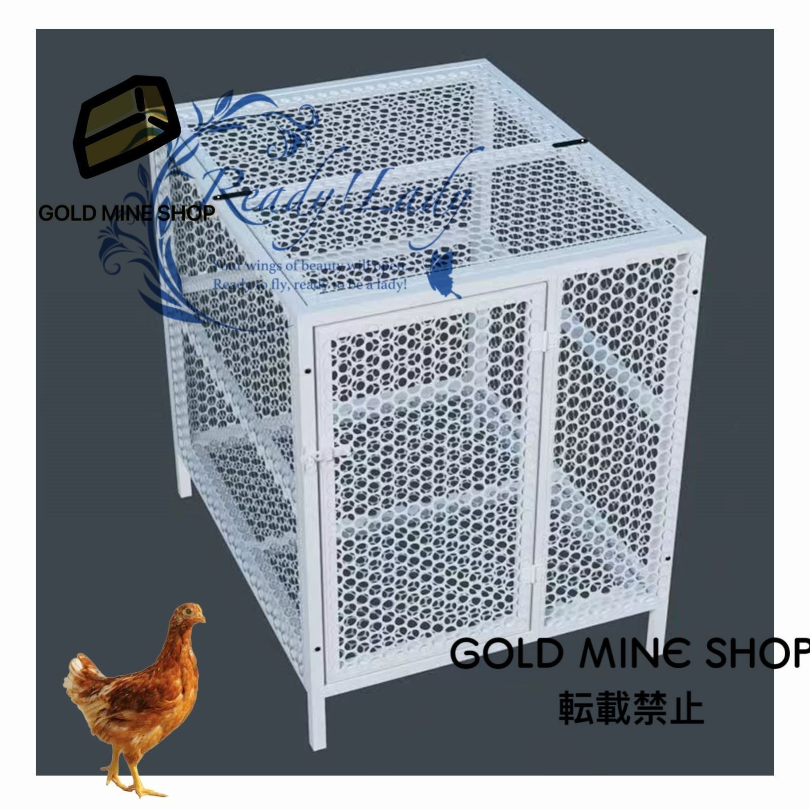 2mm厚ワイヤーチキンケージ 大型 鶏かご 鶏小屋 耐久性のある防錆 屋外で使用 強力な支持力 滑らかな表面 60 70 75cm