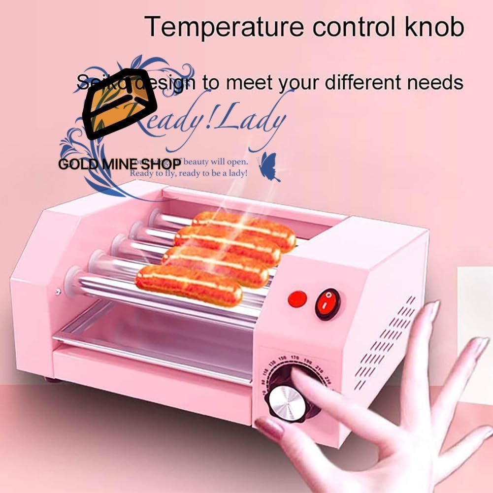 ソーセージローストホットドッグウォーマー 5つのノンスティックローラー付き