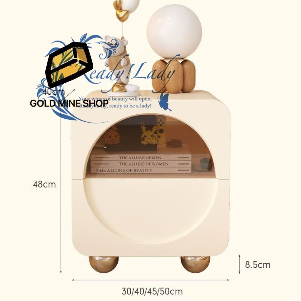 ベッドサイドテーブル 木製 引き出し2つ付きのベッドルームナイトテーブル 寝室用ナイトスタンド強化ガラス製 PUレザーとステンレススチールボールフィート付きのナイトスタンド ブラック 50 40 48CM