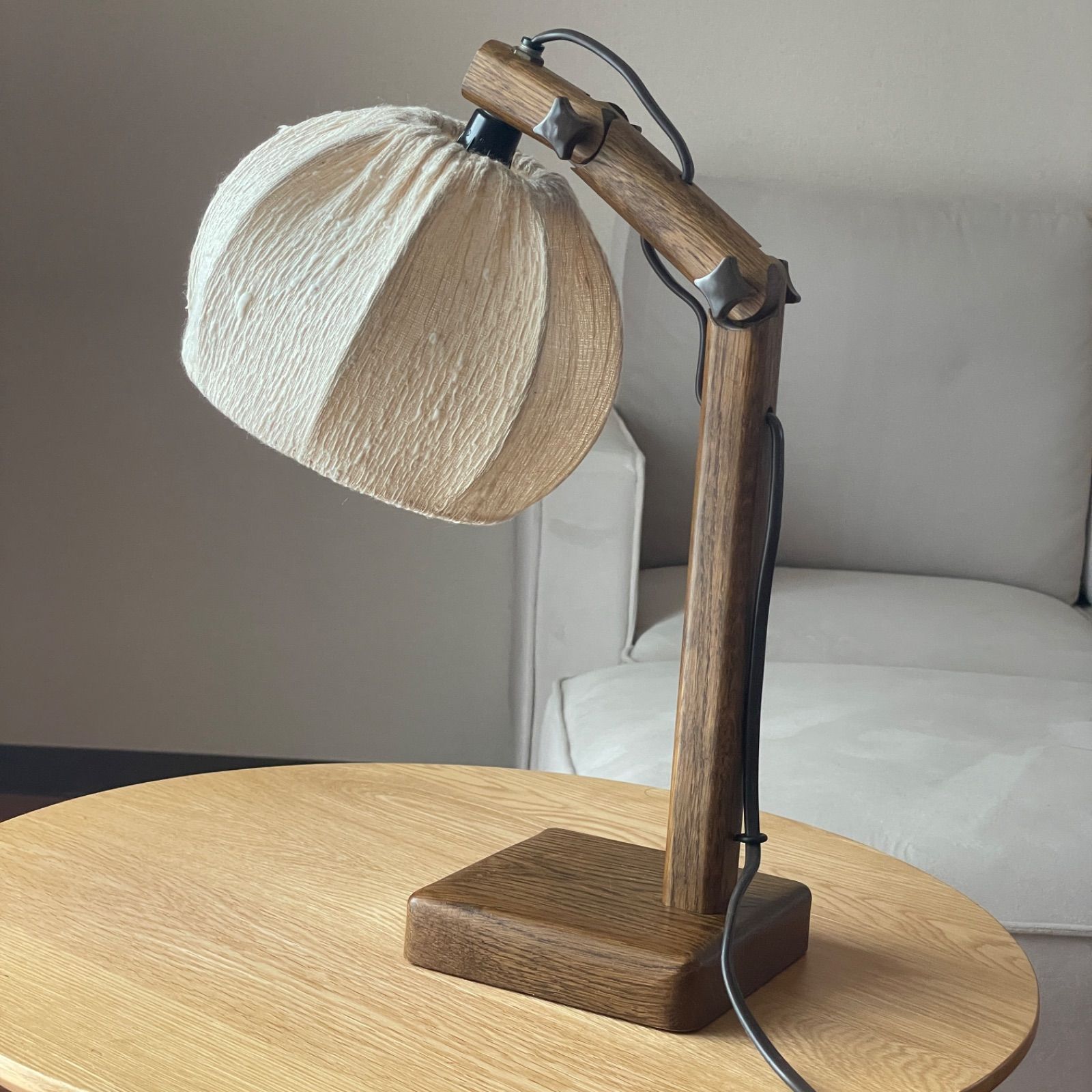 超 Domus デスクランプ テーブルランプ オーク材 ドムズ 照明 デスクライト 間接 スタンド テーブル 70年代 ドイツ 木材 ウッド