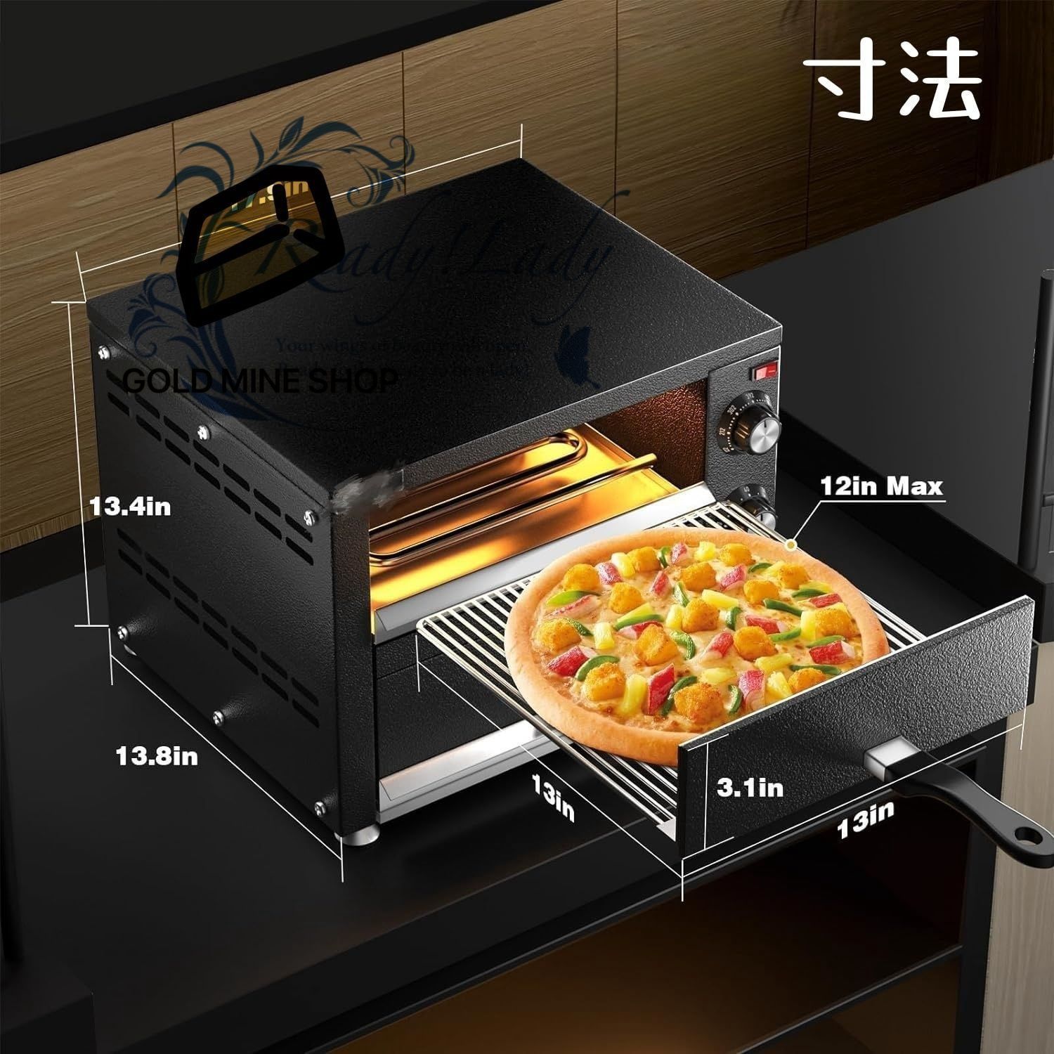 ガスピザオーブンステンレススチールピザメーカー