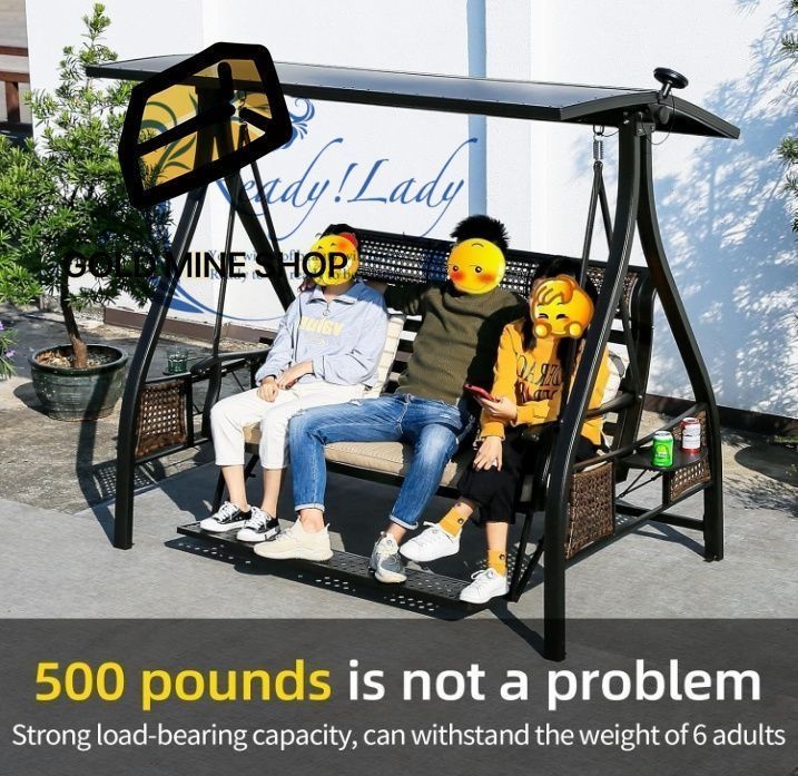 ガーデン ブランコ 屋外 二人乗り おしゃれ シェード付き ぶらんこ 日よけ 公園 庭遊び スイング ガーデンベンチ 屋根付き 家庭用 ガーデンファニチャー 子供 ガーデンチェア ソファ ロッキングチェア ストライプ スウィング 3 Seat