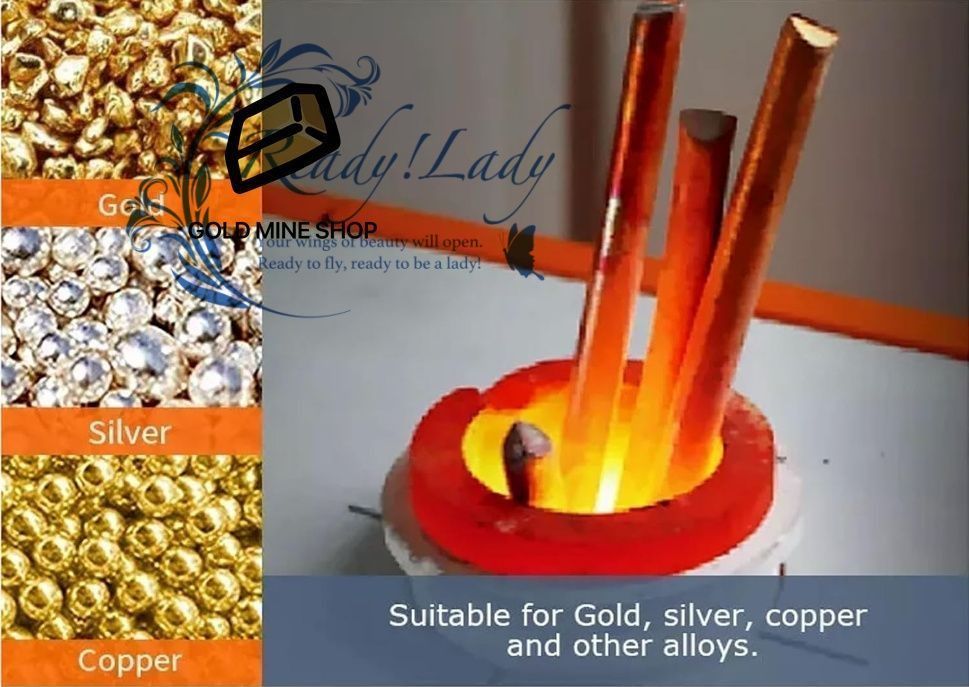 220 V 2 KG中周波金溶解炉 3500 W高温金溶解機 最高温度1450° C 溶解時間4 6分 金属 金 銀 銅用