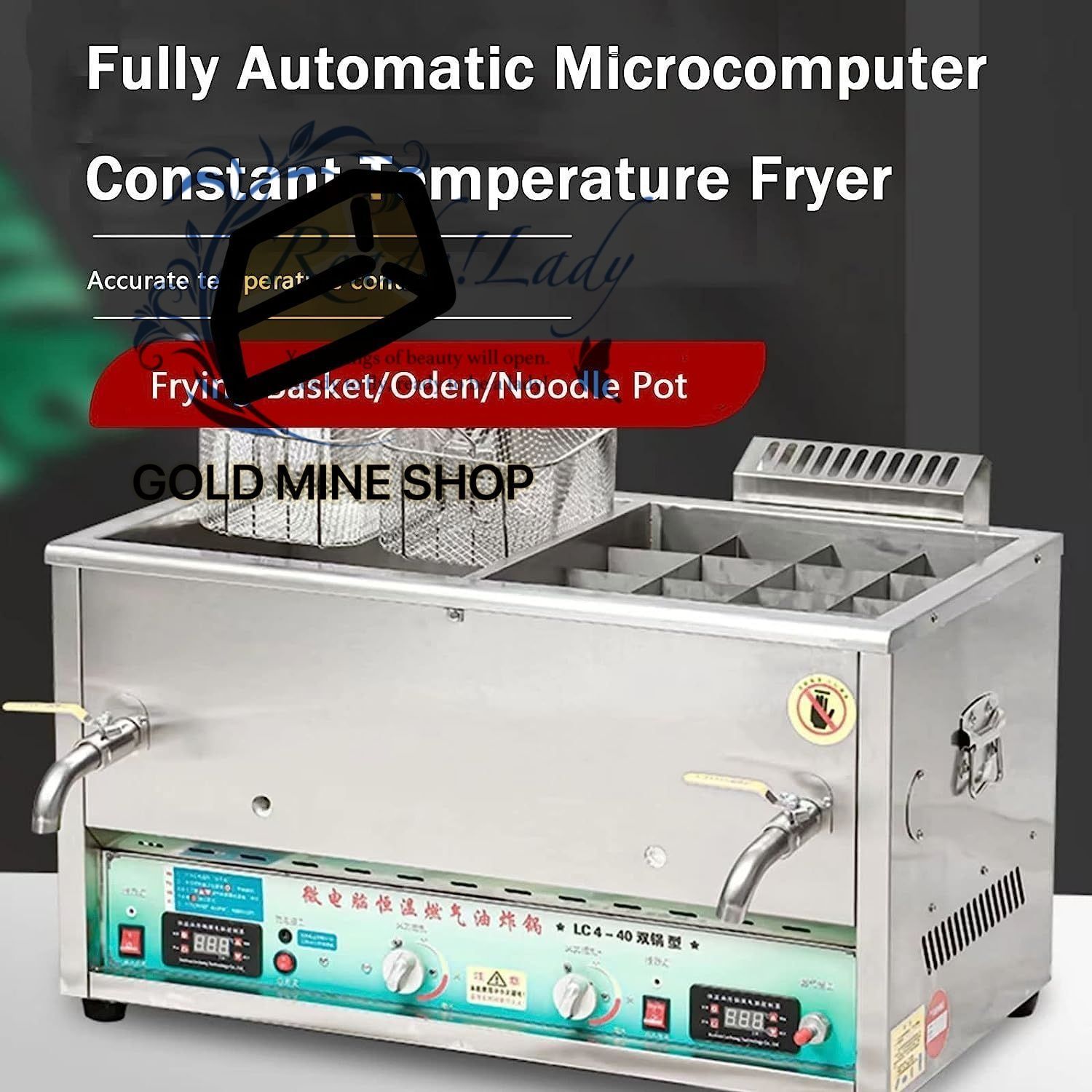 ディープフライヤー 業務用ガスフライヤー カウンタートップバスケットステンレススチールディープファットフライヤーレストランホームフライドポテトチップスバスケット付き