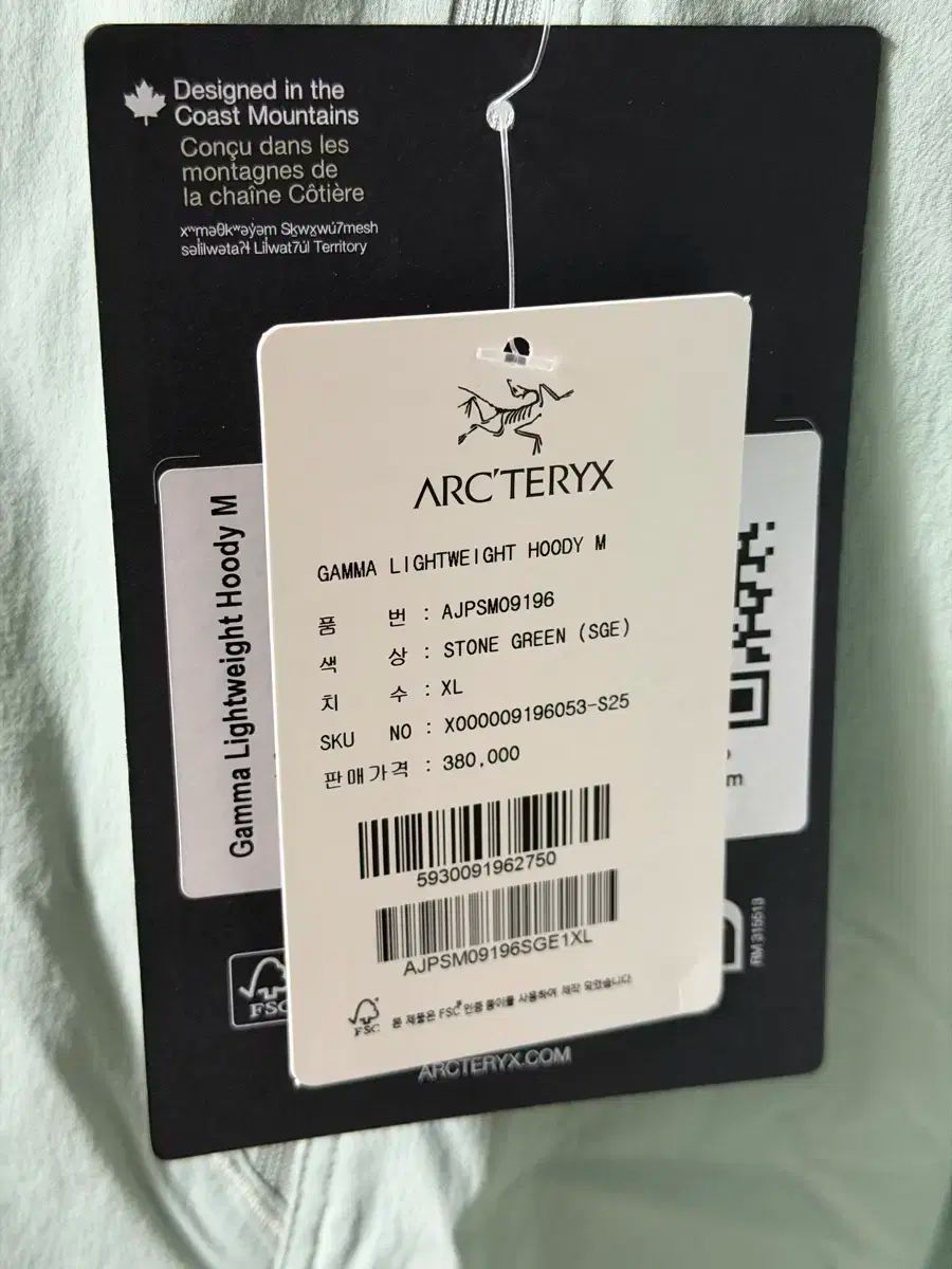 ARC TERYX GAMMA ガンマ ライトウェイト WHO 후 フーディー XL ウィンドブレーカー