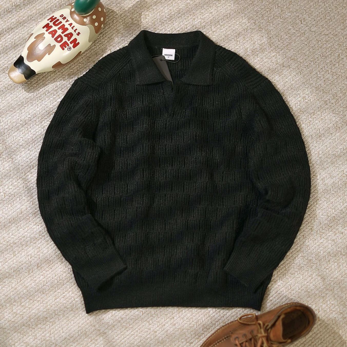 h 秋冬 ヴィンテージ風 レトロショール ニットセーター ユニセックス|ワイドシルエット|保温性 |提花デザイン