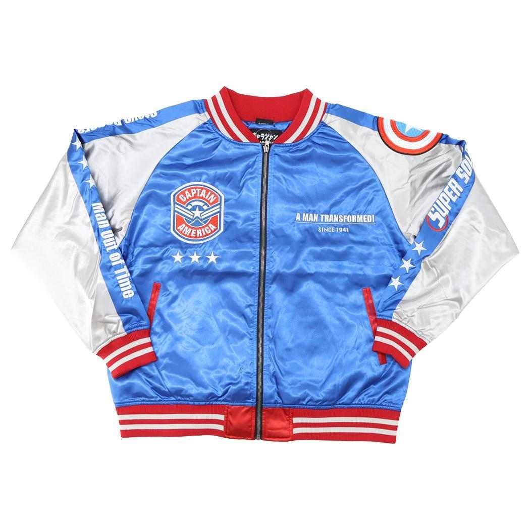 キャプテンアメリカ アウター スカジャン 3L トリプルスター MARVEL 丸眞 メンズ レディース ユニセックス オーバーサイズ キャラジャン キャラクター グッズ