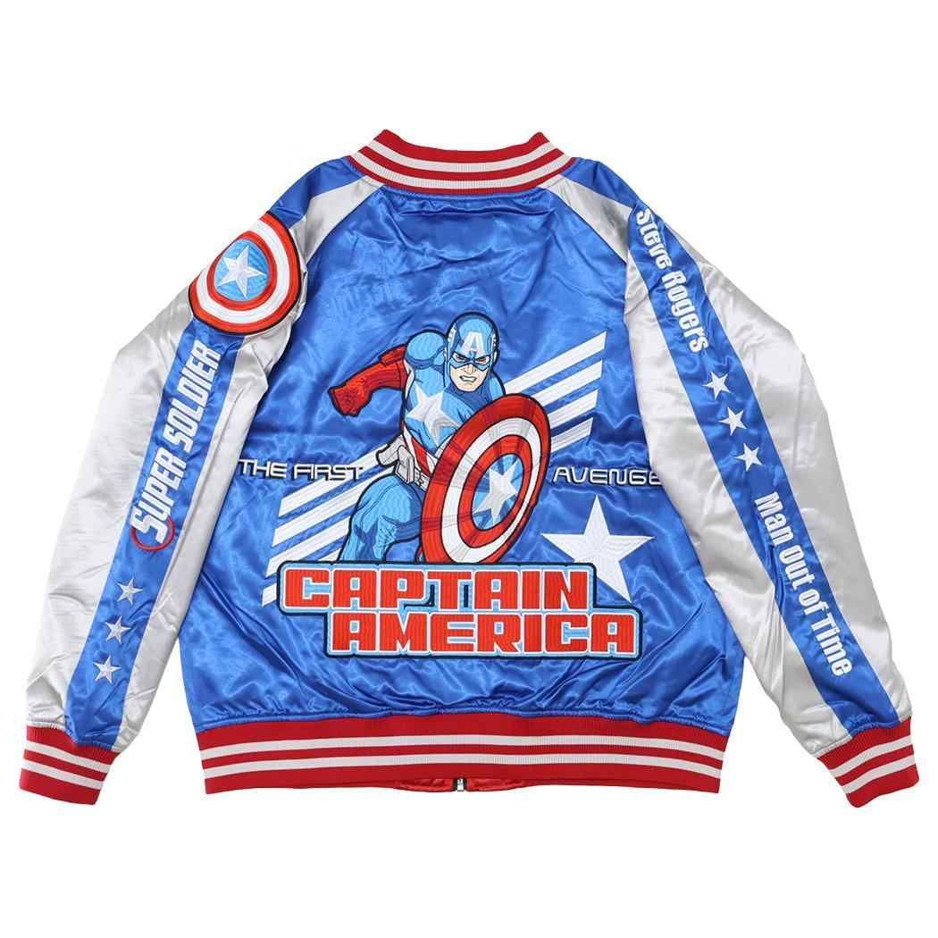 キャプテンアメリカ アウター スカジャン 3L トリプルスター MARVEL 丸眞 メンズ レディース ユニセックス オーバーサイズ キャラジャン キャラクター グッズ