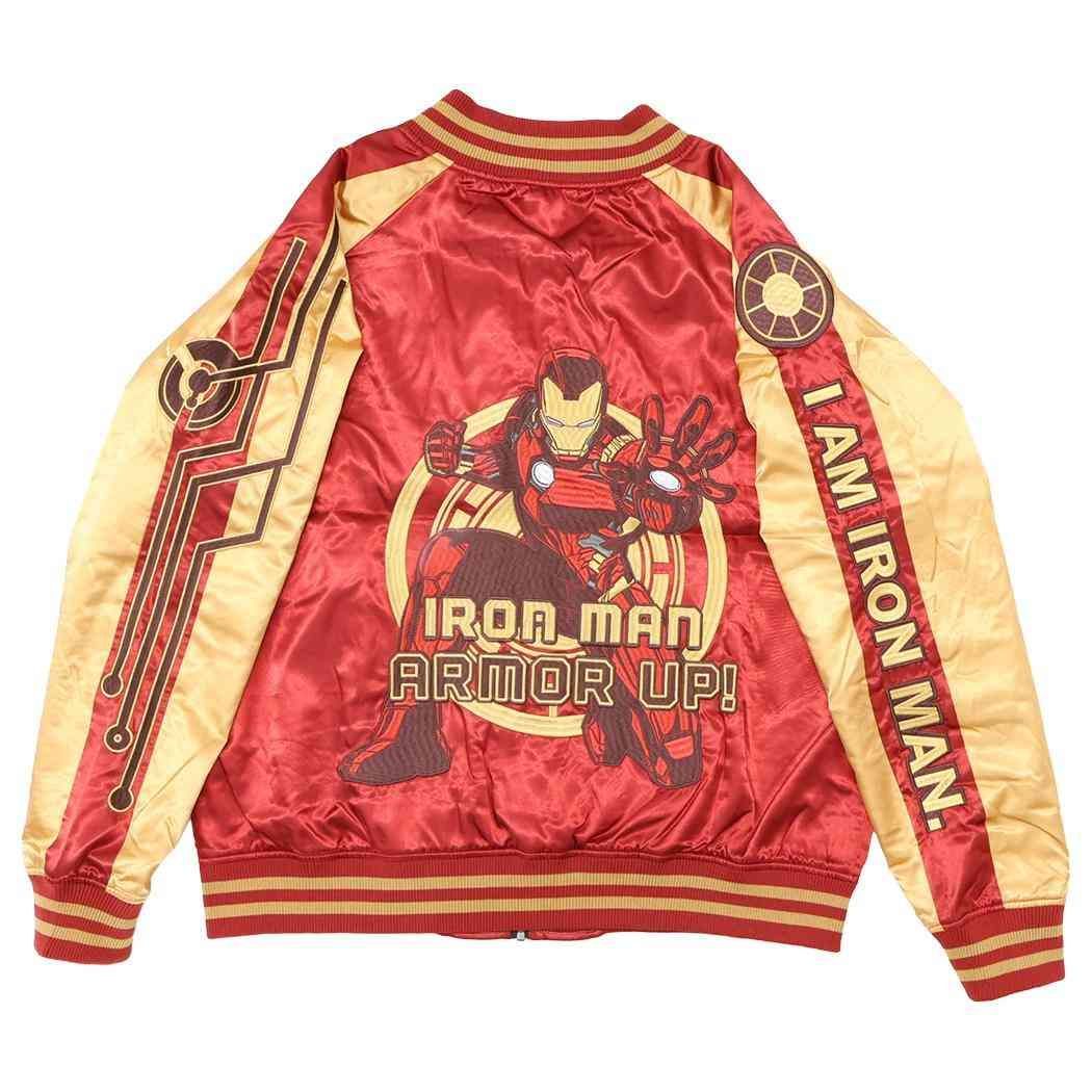 アイアンマン アウター スカジャン 3L アーマーアップ MARVEL 丸眞 メンズ レディース ユニセックス オーバーサイズ キャラジャン キャラクター グッズ