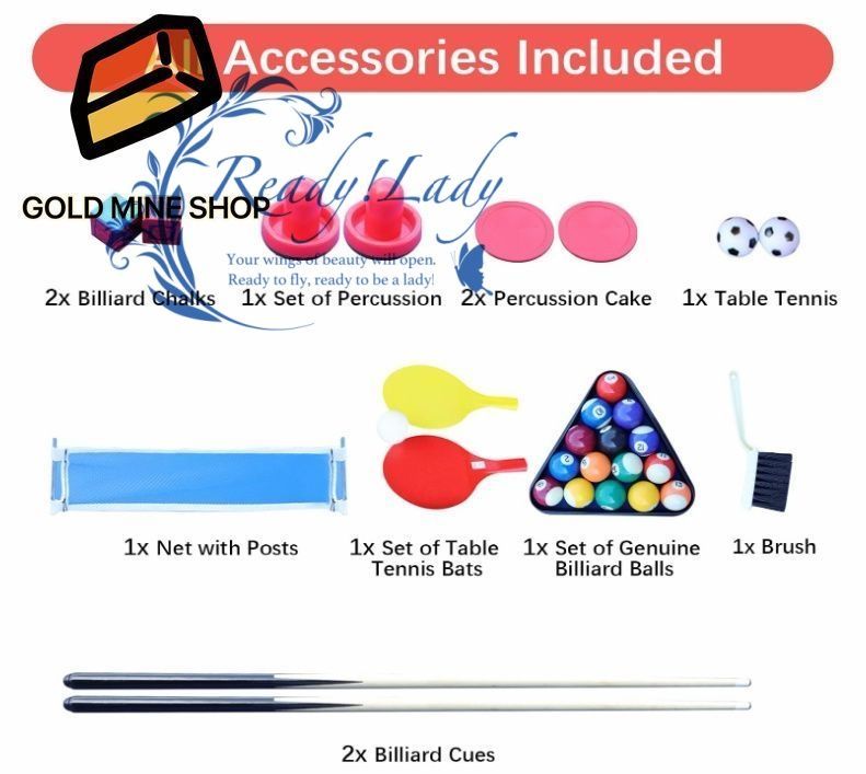 マルチゲームコンビネーションテーブルセット ホッケー サッカー プール 卓球テーブル 複数のスタイル 48インチ