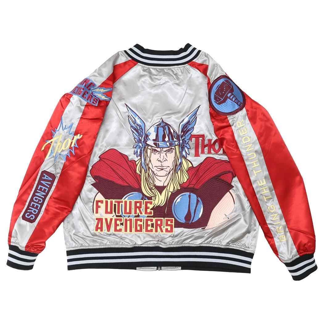 マイティソー アウター スカジャン 3L サンダーグレー MARVEL 丸眞 メンズ レディース ユニセックス オーバーサイズ キャラジャン キャラクター グッズ