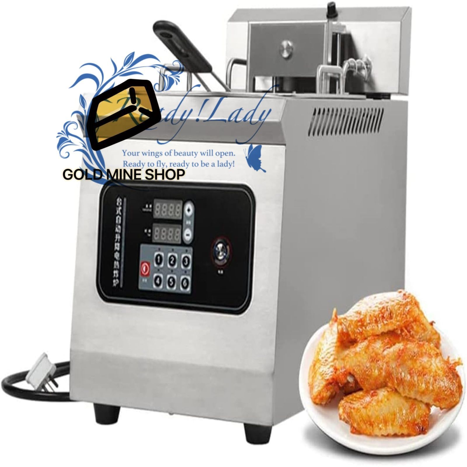 電気ディープフライヤー 3500wステンレススチール製業務用フレンチディープファットフライヤー 温度制御バスケット付き キッチン