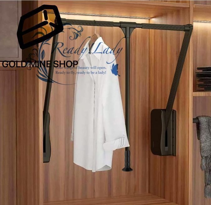 ポールハンガー ワードローブリフト 引き出し式 ワードローブレール ハンガーロッド プルダウンクローゼットロッド トップマウント 伸縮式幅調整 90°ホバリング 自動リターン 変形なし 長い耐用年数 耐荷重30kg 930-1250mm