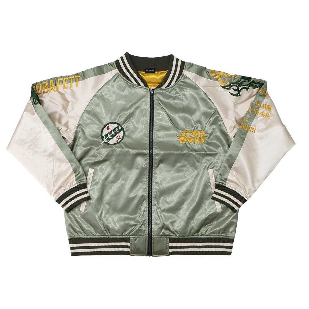 スターウォーズ アウター スカジャン 3L ボバ フェット ストリートミドル STAR WARS 丸眞 メンズ レディース ユニセックス オーバーサイズ キャラジャン キャラクター グッズ