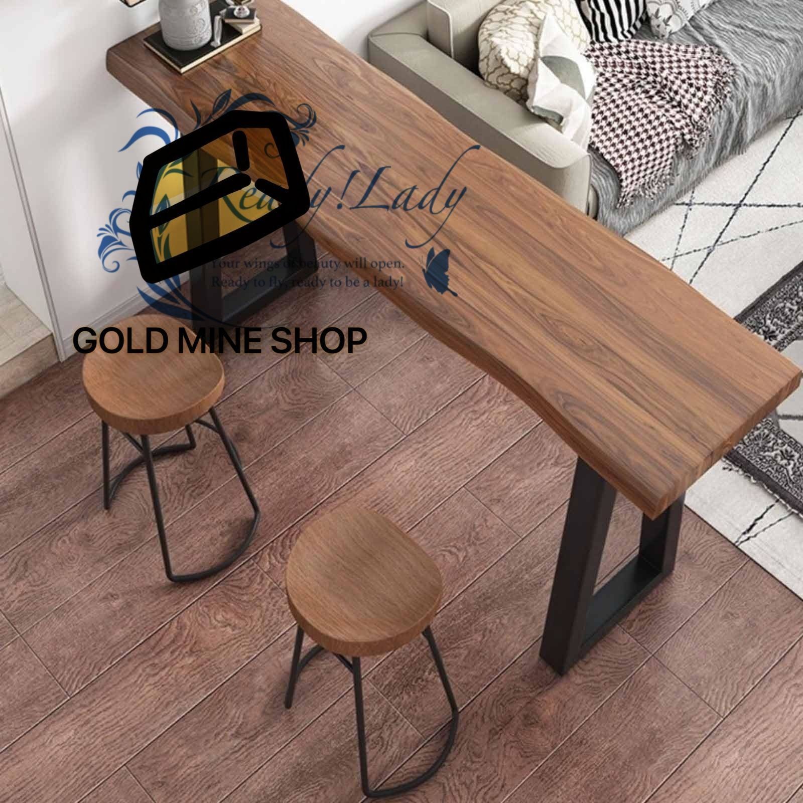 ハイテーブル 不規則なエッジのバーテーブル