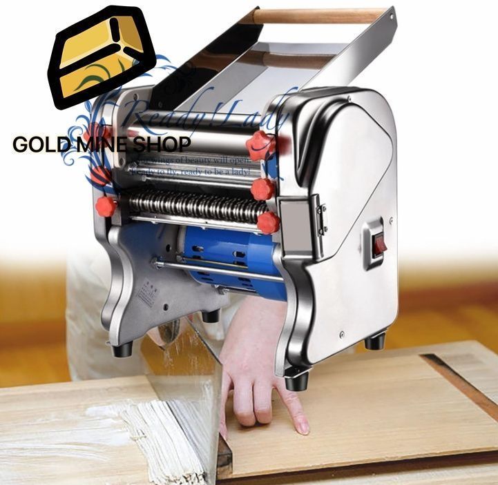 業務用麺生地プレス機 電動パスタメーカー フェットチーネカッター 二重目的刃 家庭用