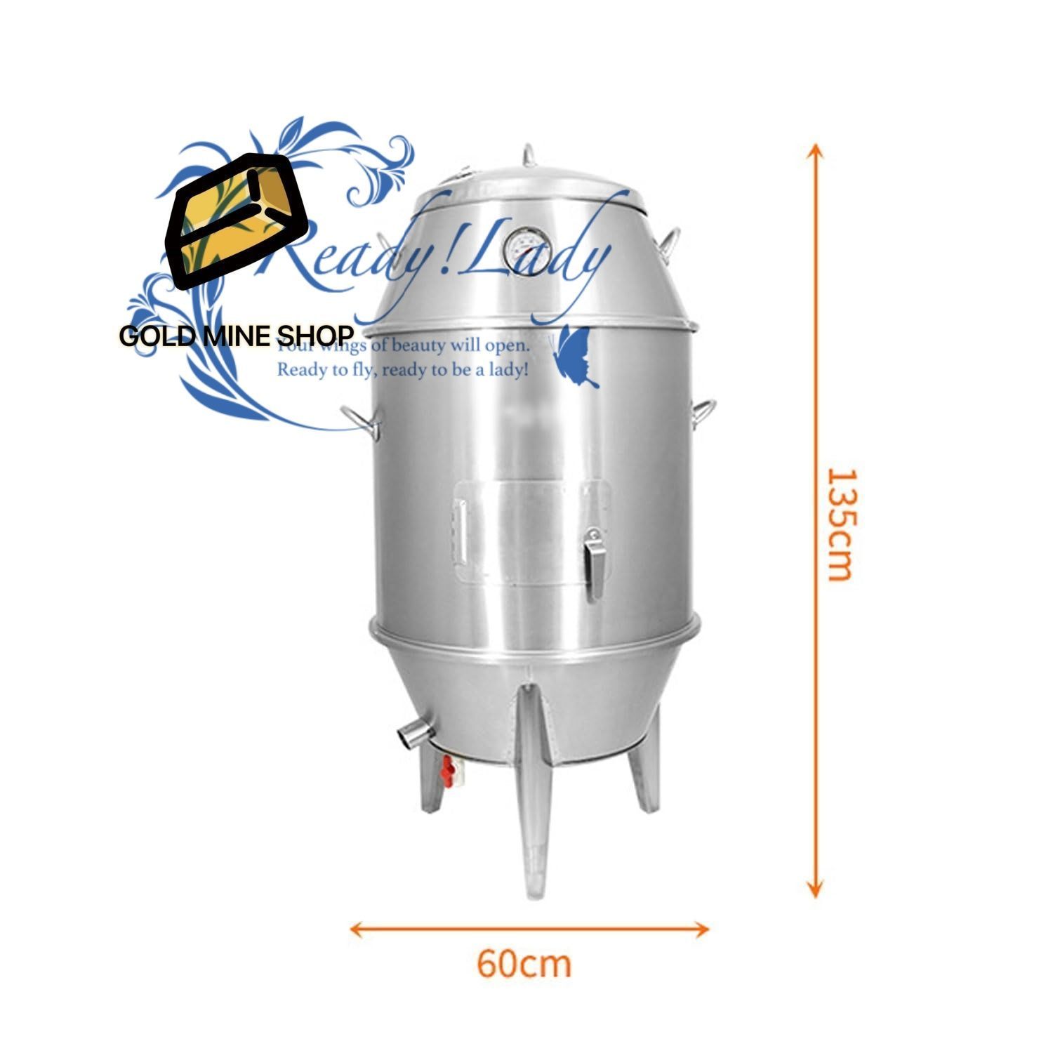 チャコールダックロースター 2段商業ステンレススチールローストダックオーブン フックと炉付き バーベキューグリル北京ダックロースト その他 キッチン 食器 キッチン 日用品 その他