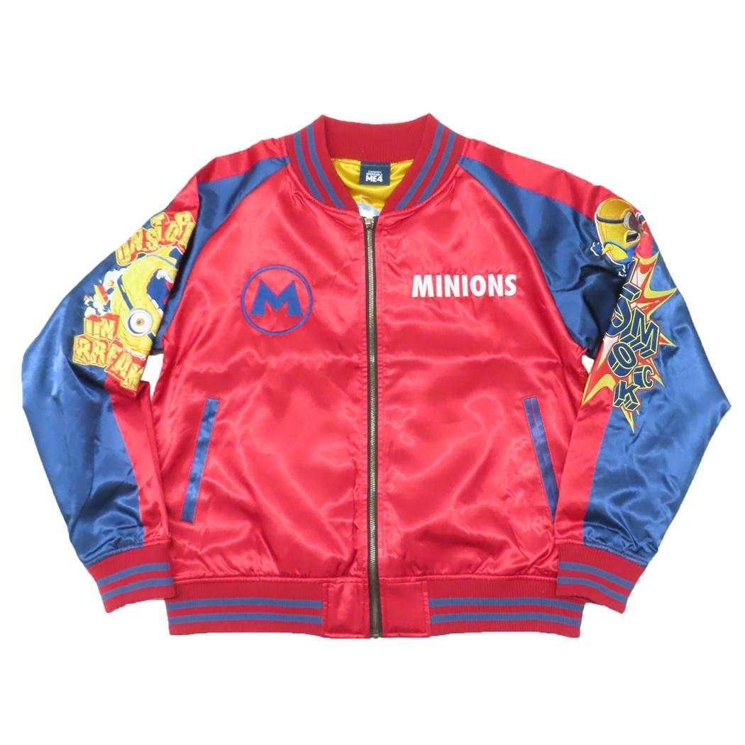 ミニオン アウター スカジャン L アンストッパブルレッド ユニバーサル映画 丸眞 メンズ レディース ユニセックス オーバーサイズ キャラジャン キャラクター グッズ