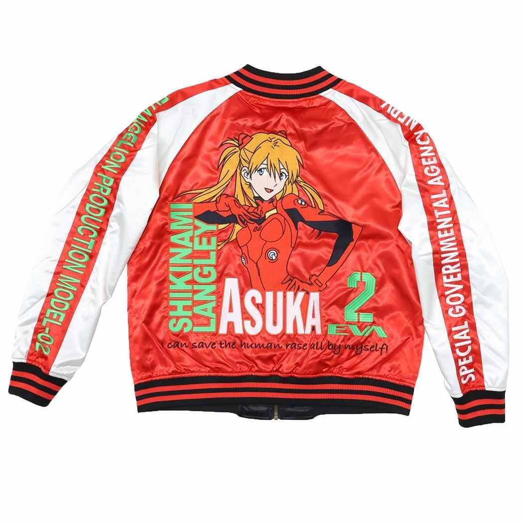 エヴァンゲリオン アウター スカジャン L 式波 アスカ ラングレー 丸眞 メンズ レディース ユニセックス オーバーサイズ キャラジャン アニメキャラクター グッズ