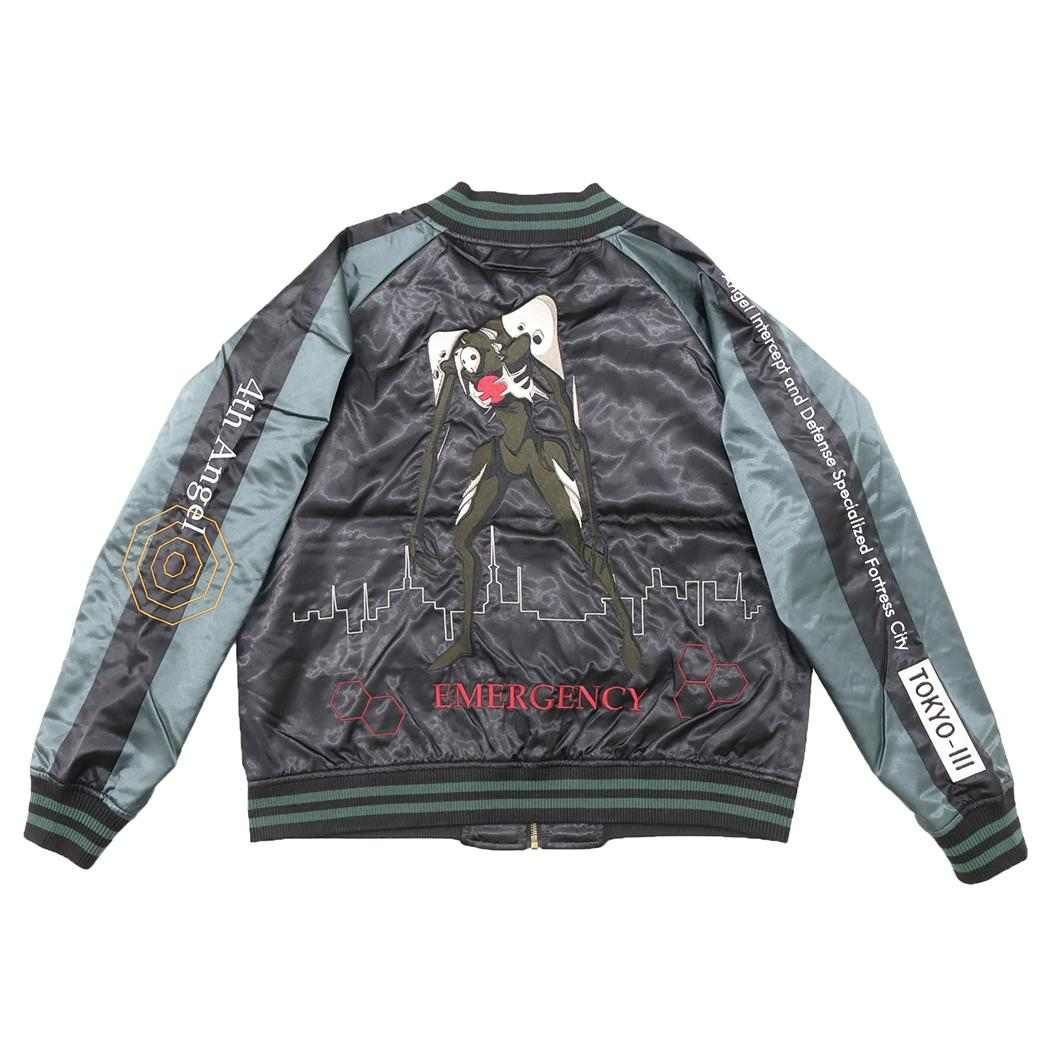 エヴァンゲリオン アウター スカジャン L 第4の使徒 丸眞 メンズ レディース ユニセックス オーバーサイズ キャラジャン アニメキャラクター グッズ